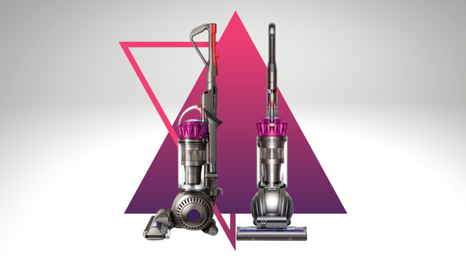 dyson ball multifloor origin upright vacuum from two angles