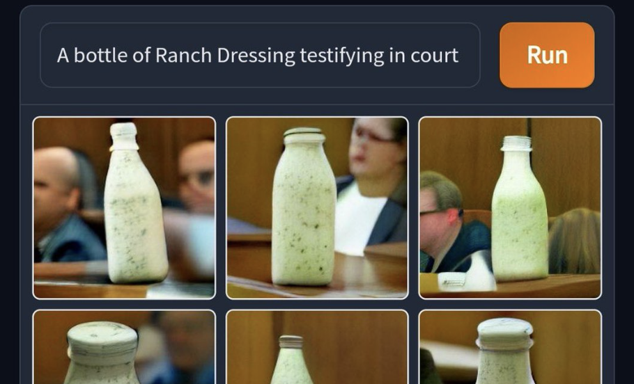 a bottle of ranch in court