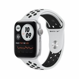 silver and white apple watch nike series 6