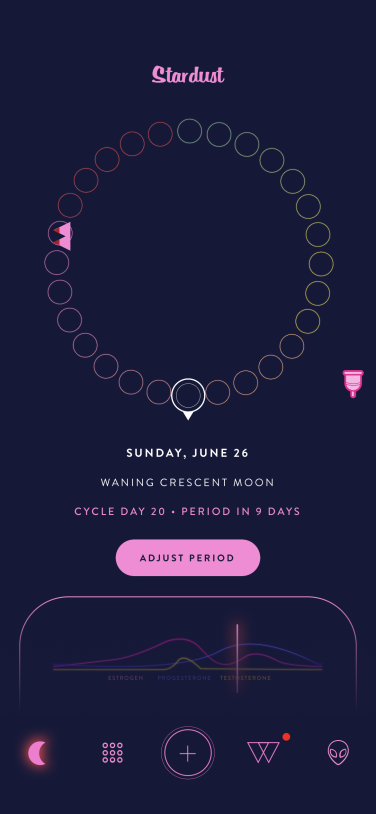 Screenshot of the Stardust app homepage.