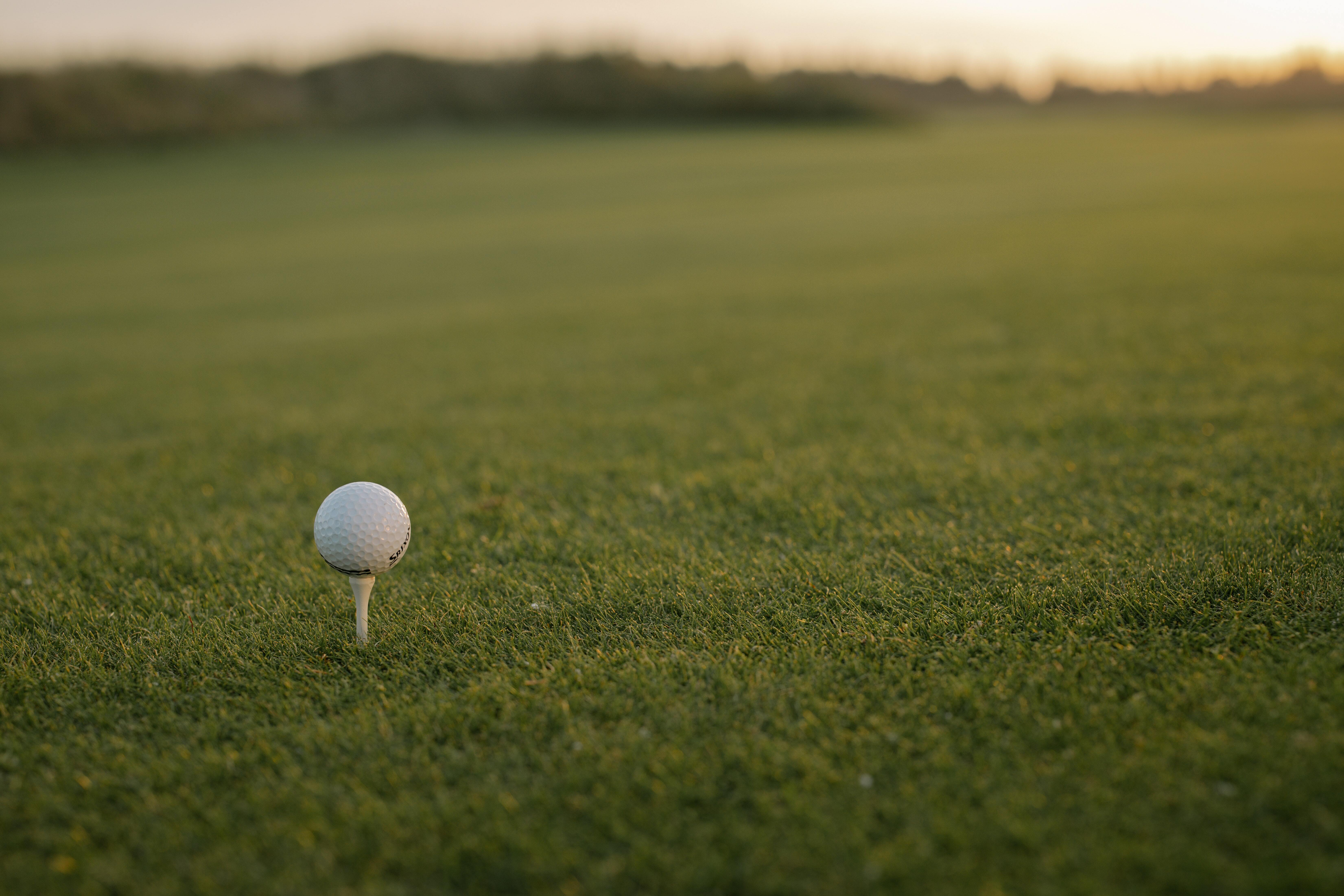 Golf ball on tee