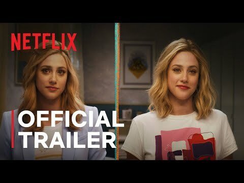 Two panels, both of the same blonde young woman. In one panel, she has her longer hair up and wears a light purple blazer. In the next, she has shoulder-length hair and wears a graphic tee.