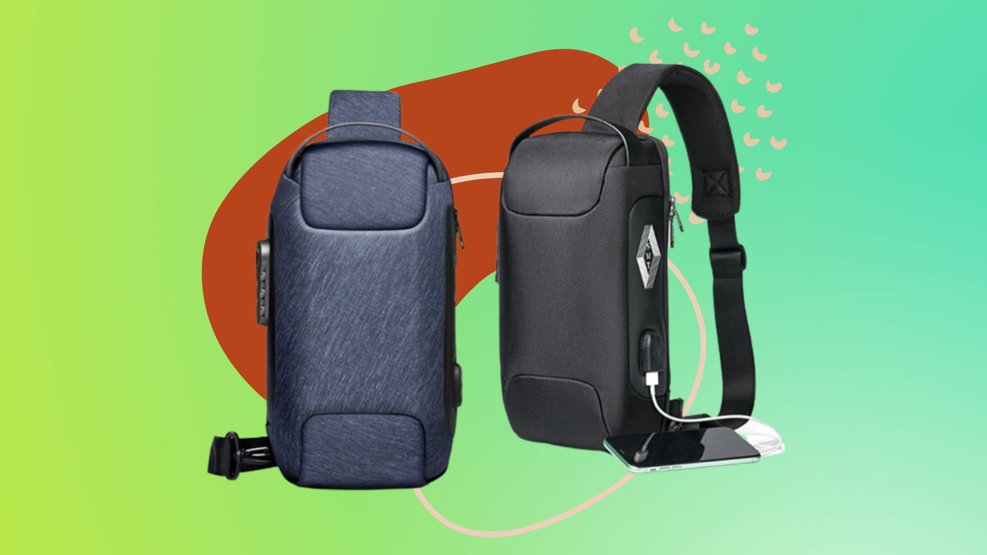 SMT Sling Bag on a colorful background.