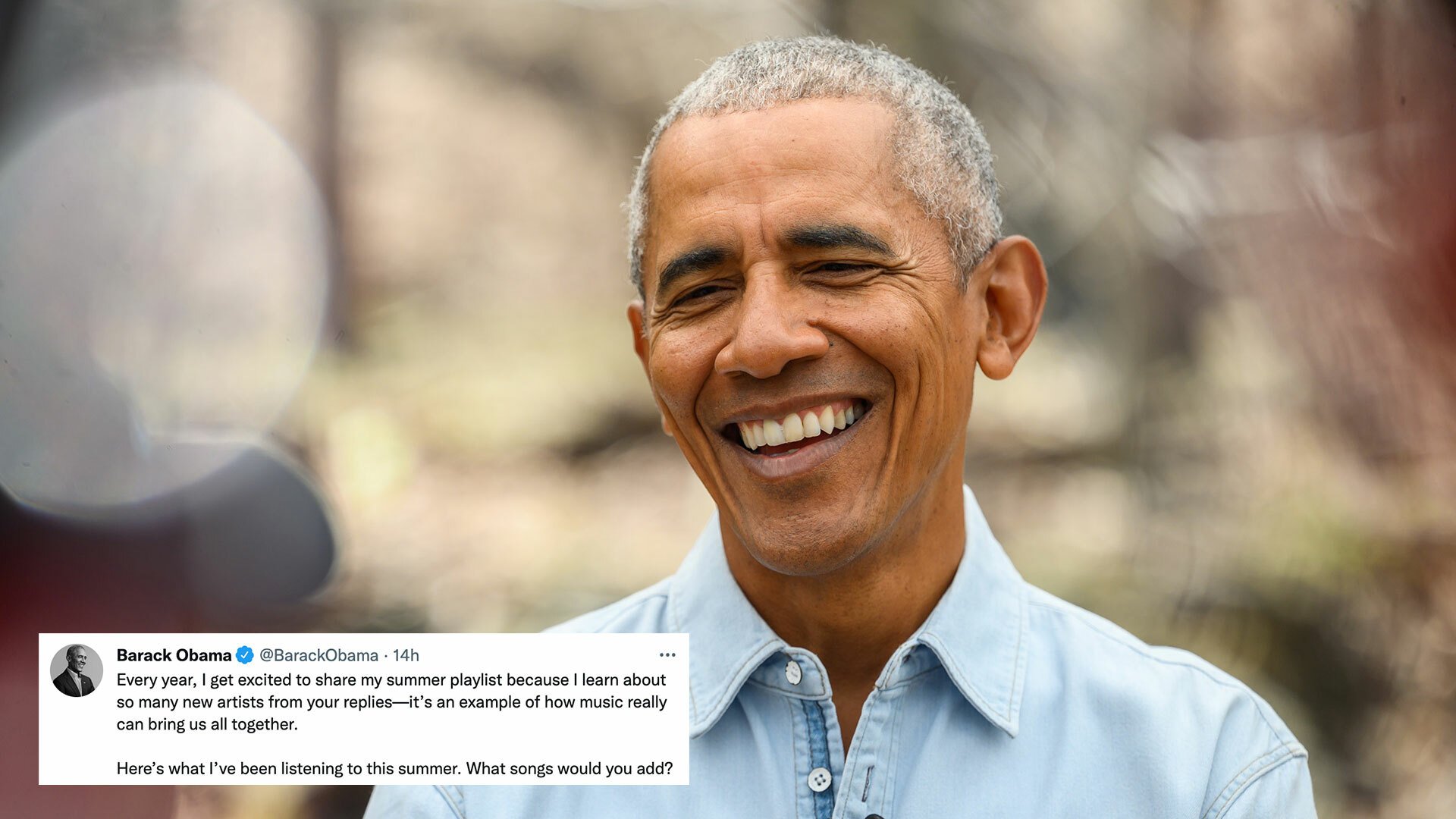 A smiling man stands in the forest.