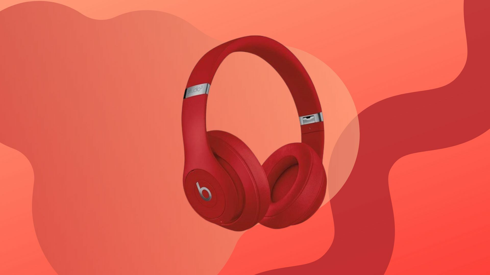 red beats studio3 on red graphic background