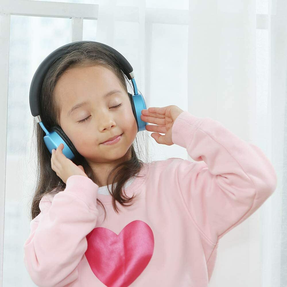 girl wearing headphones