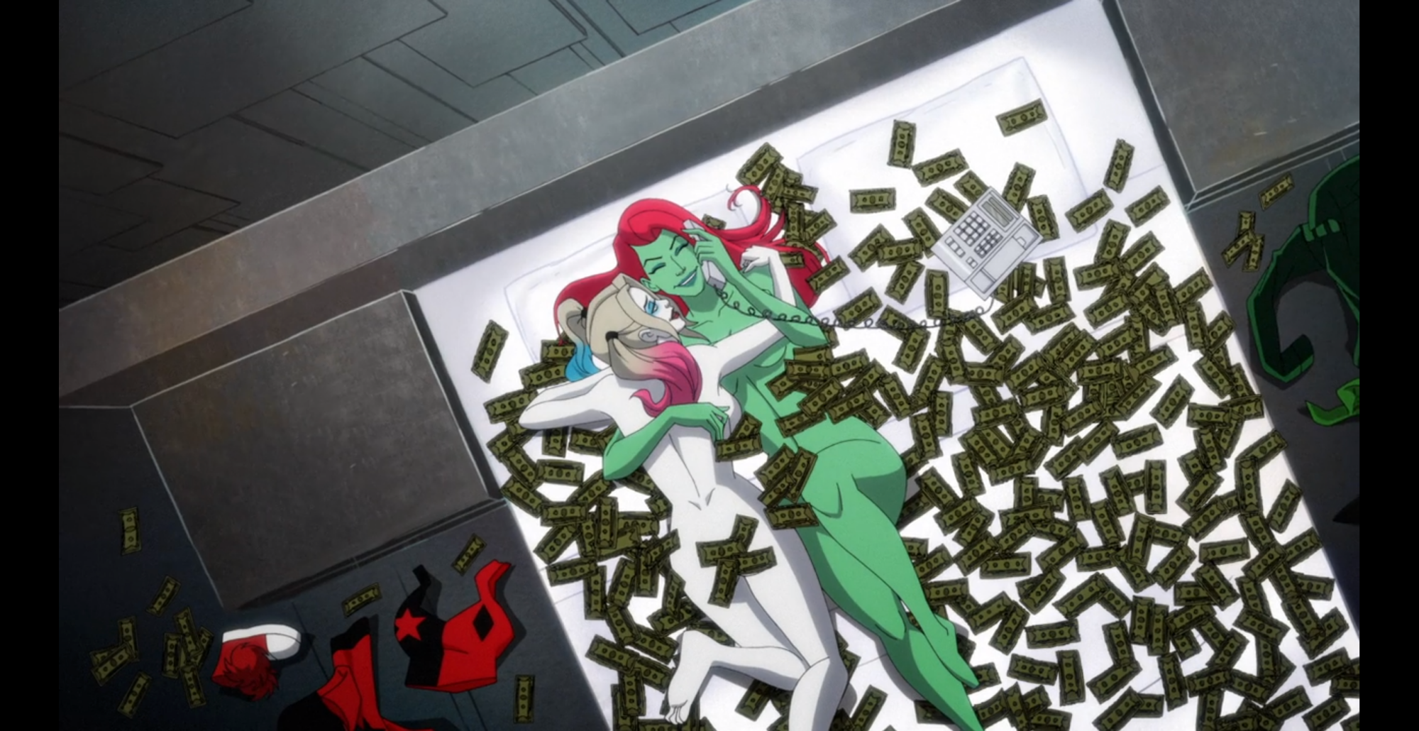 Harley Quinn and Poison Ivy share a bed in Season 3 of the HBO Max animated series "Harley Quinn"