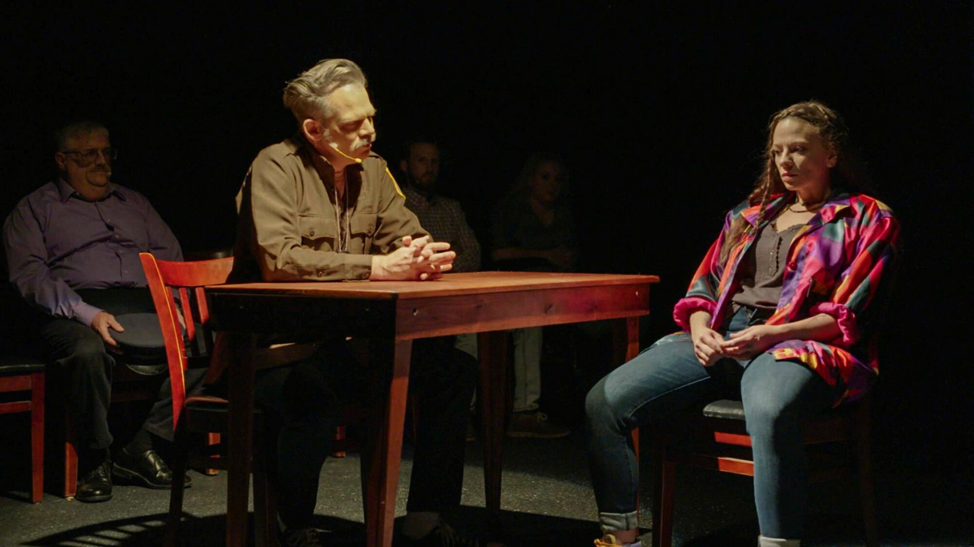 Actors from the Beatrice, Nebraska Community Players Theatre in "Mind over Matter"
