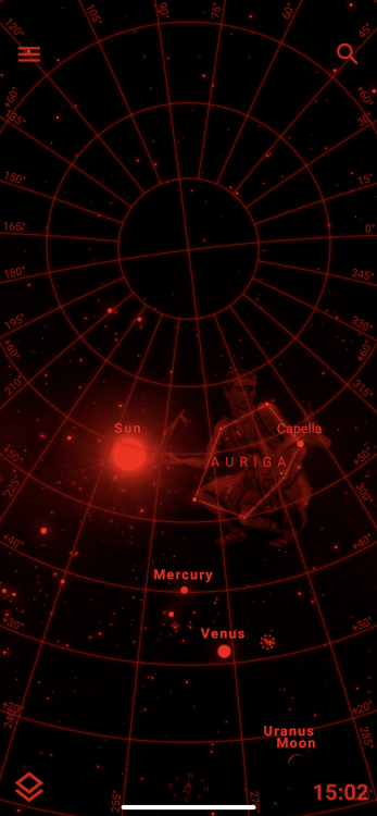 Screenshot of Stellarium