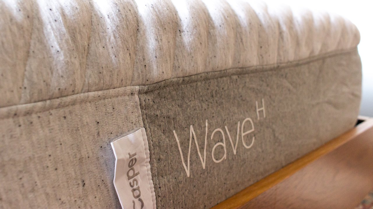close-up of the Casper Wave Hybrid mattress