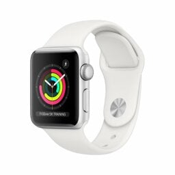 a white apple watch series 3