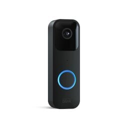 Black smart video doorbell