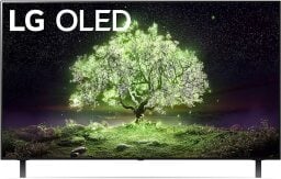 LG OLED A1 series 4K 48-inch TV with glowing tree on screen