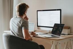 Man coding