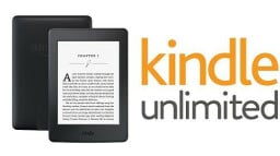 Kindle Unlimited logo and Kindle