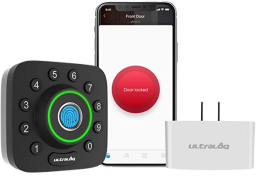 ultraloq smart lock u-bolt pro with bridge wifi adapter and smart phone app