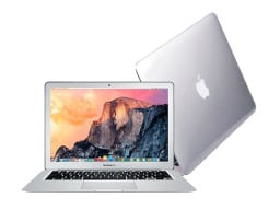 Apple MacBook Air 13.3" 8GB RAM 128GB - Silver (Refurbished) on a white background.