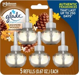 Glade PlugIns air freshener refills (3.35 fluid ounces, 5-count), Cashmere Woods 