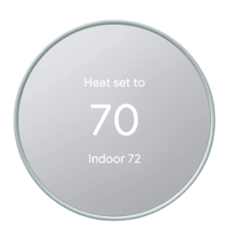 google nest thermostat with heat set to 70