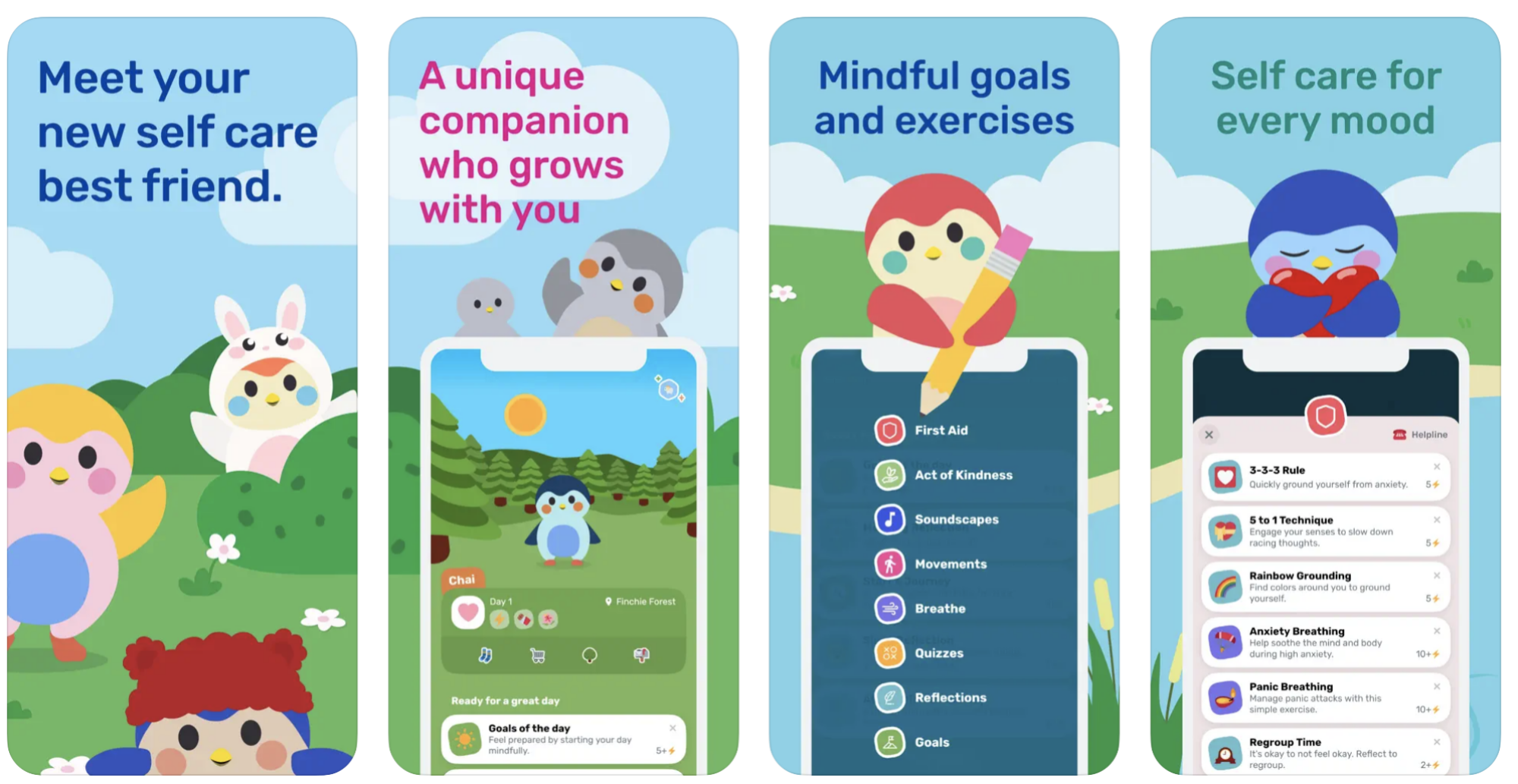 Screenshot of Finch app