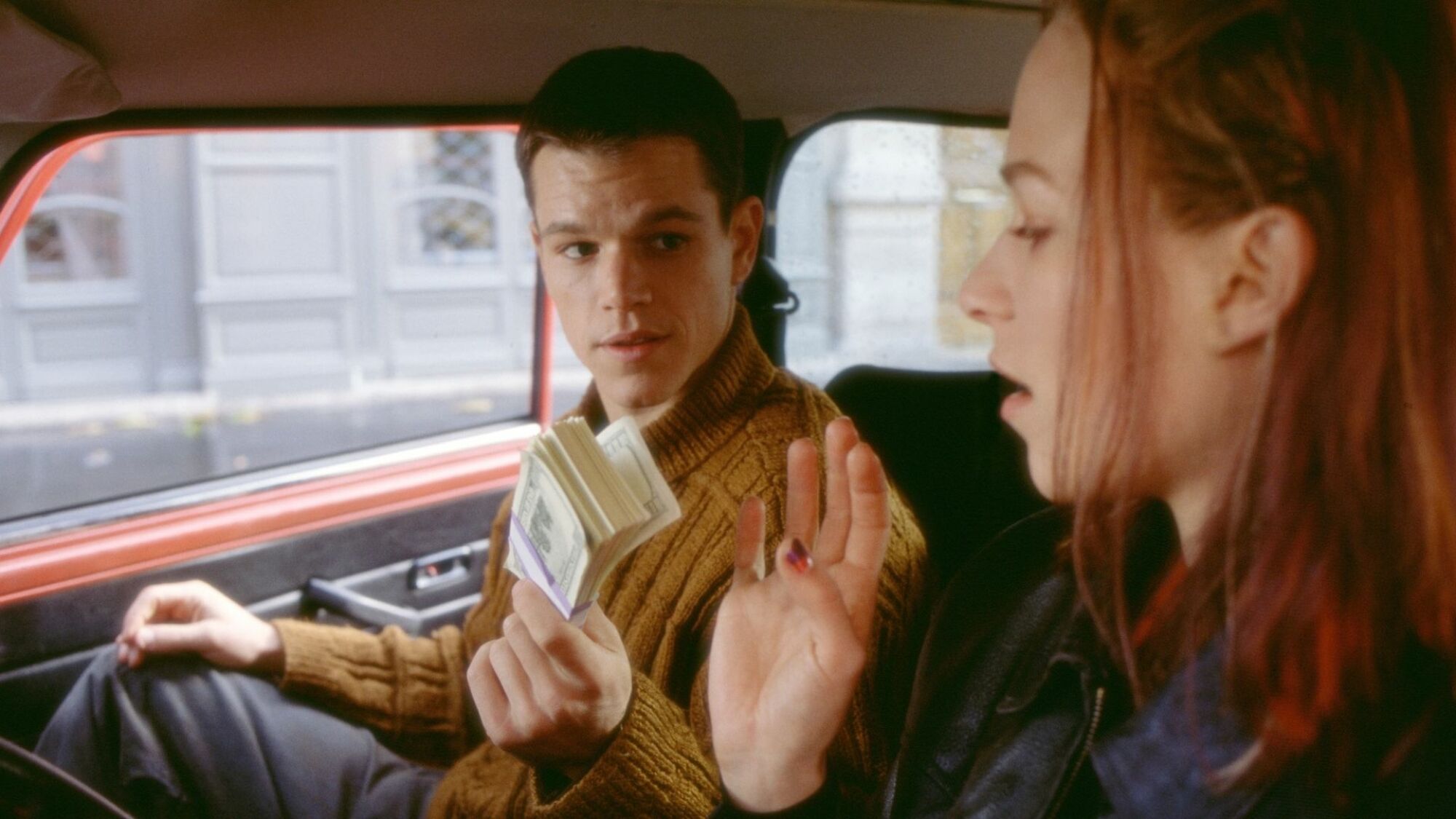 Matt Damon and Franka Potente in "The Bourne Identity."