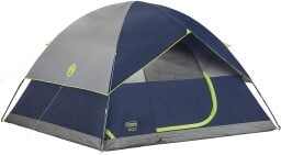 Blue and gray dome tent