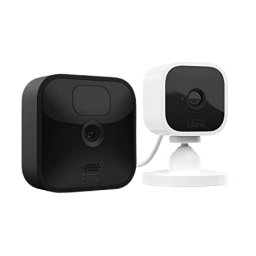 blink outdoor camera and blink mini side by side