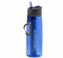 blue lifestraw go water filter bottle