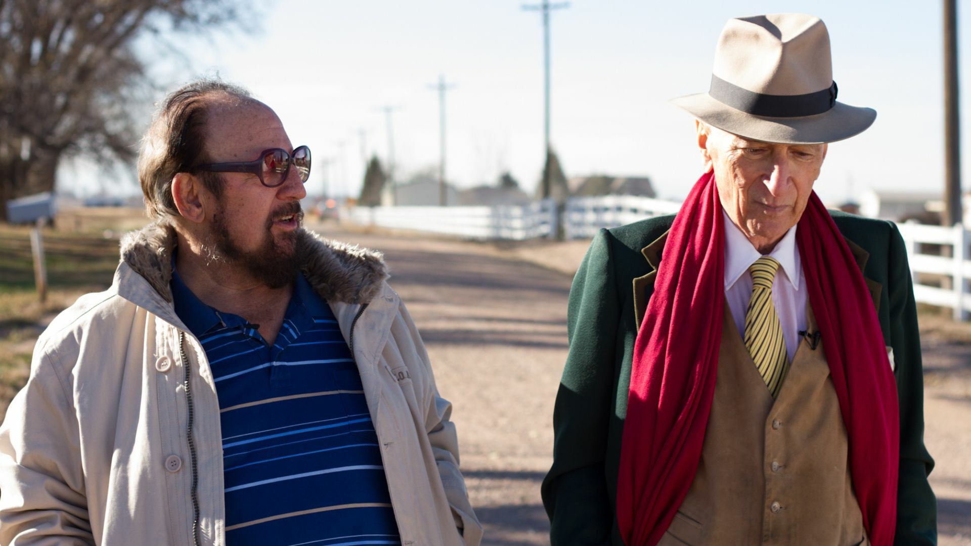 Gerald Foos and Gay Talese walk and talk.