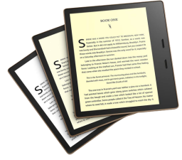 amazon kindle oasis with three screen color options