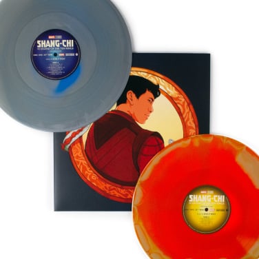 An image of Marvel's Mondo-exclusive San Diego Comic-Con 2022 vinyl reissue of the "Shang-Chi and the Legend of the Ten Rings" soundtrack.