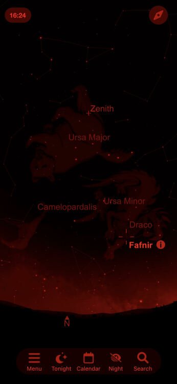 Screenshot of SkySafari