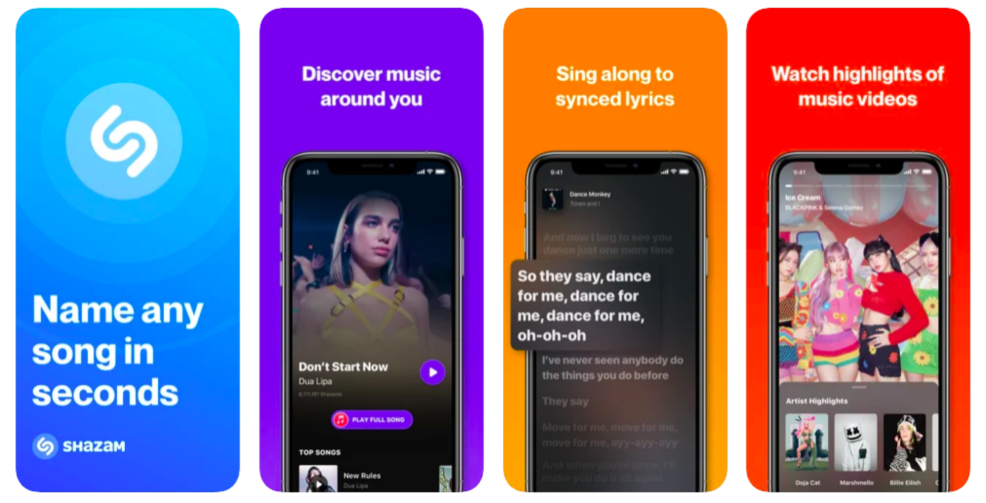 Screenshot of Shazam