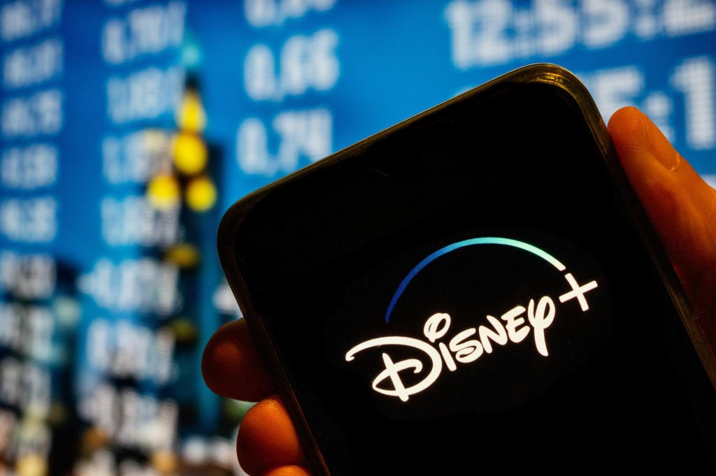 Disney+ logo on phone screen