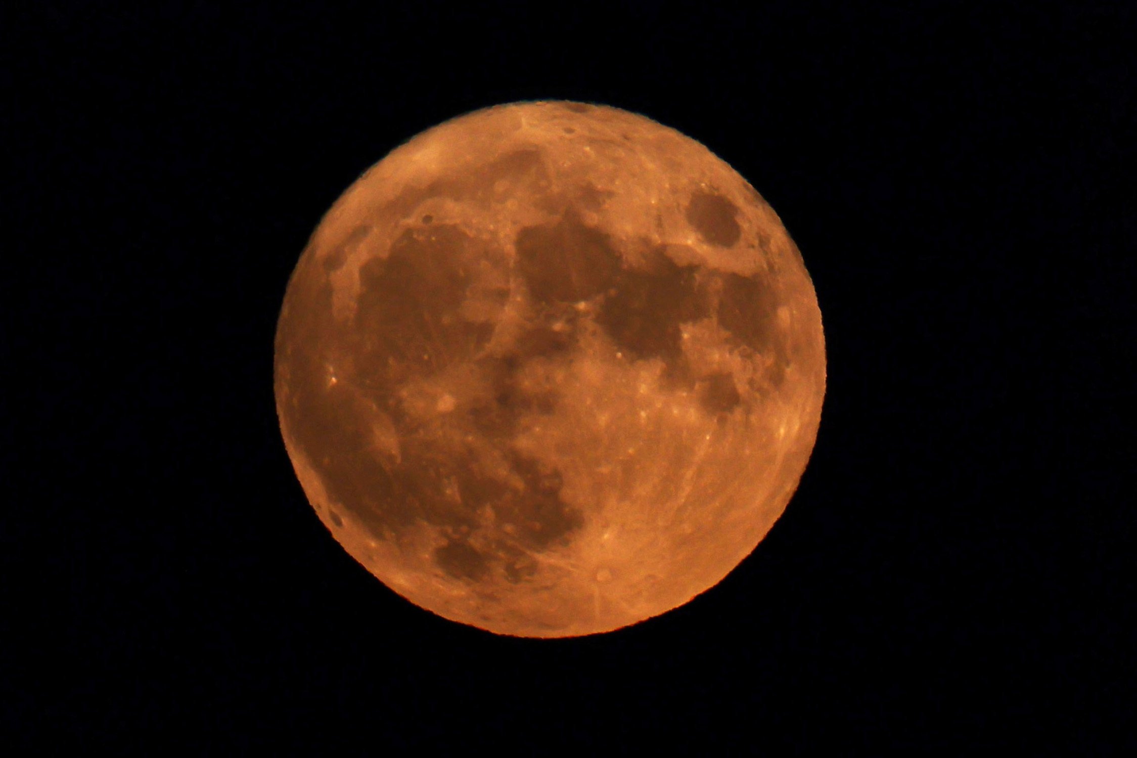 The Sturgeon Moon glows in the dark sky.