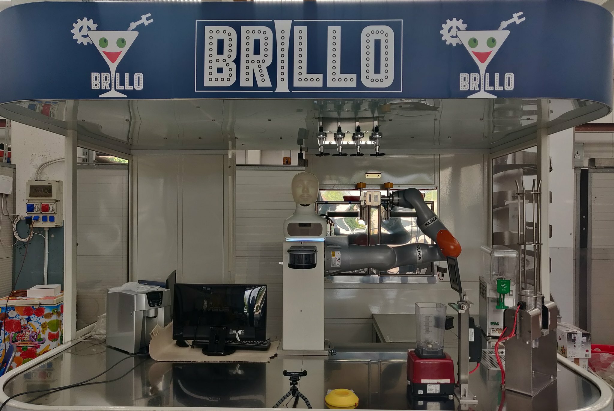 BRILLO the Italian robot bartender in the early stages of development