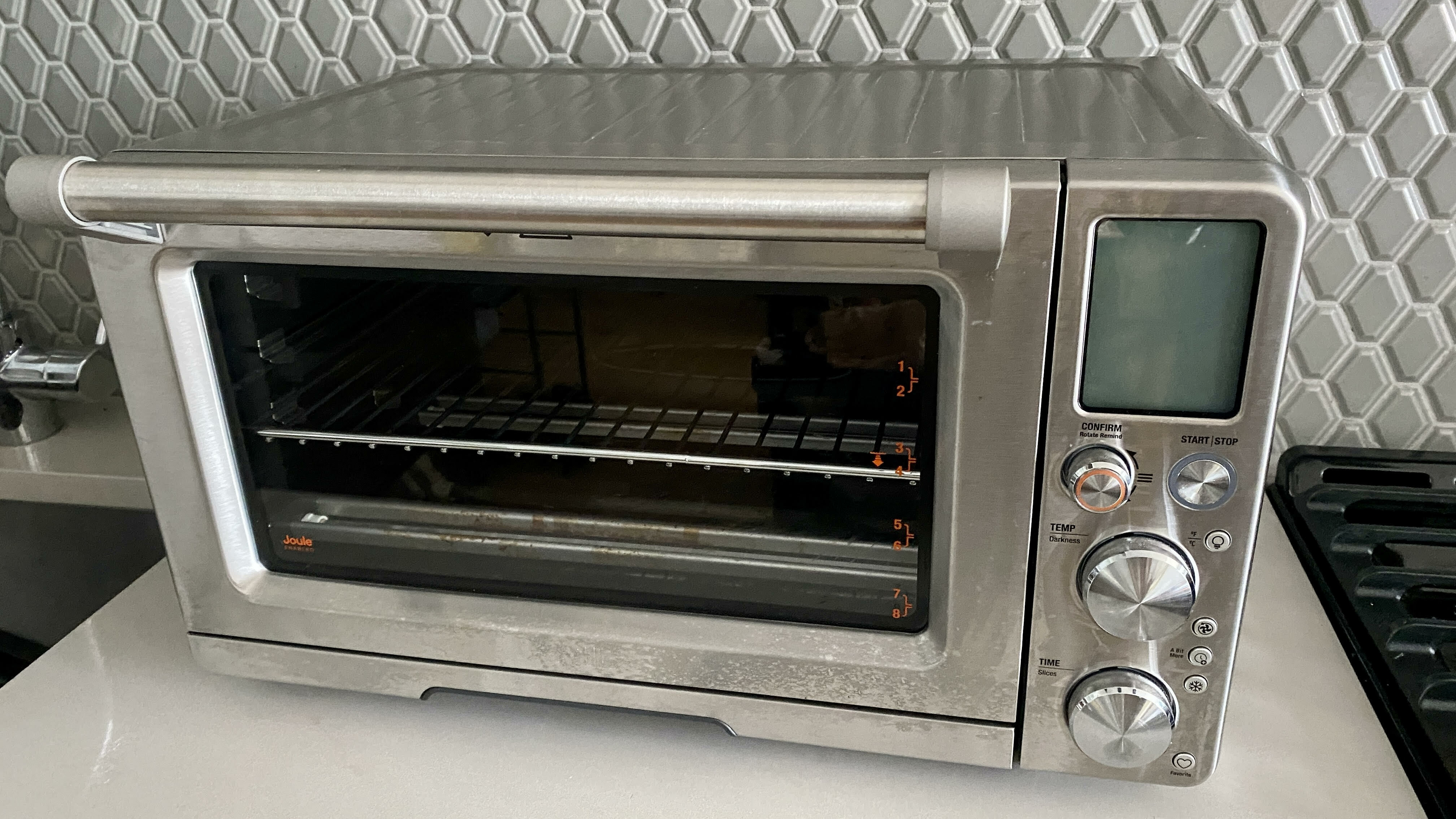 silver Breville toaster oven