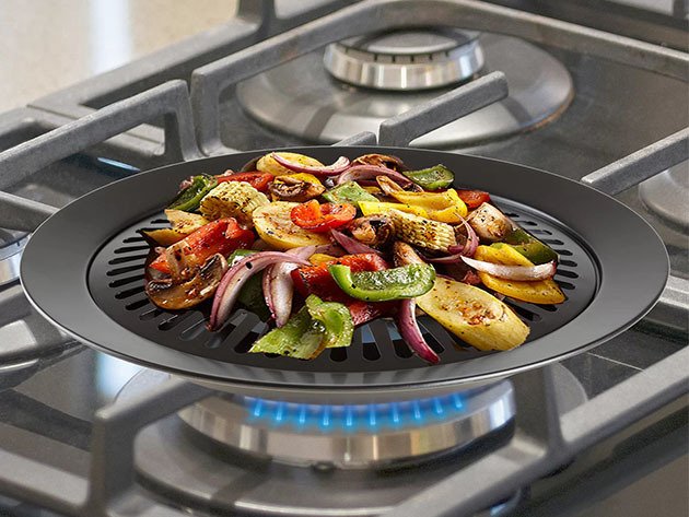 Smokeless Non-Stick Indoor/Outdoor Grill cooking.
