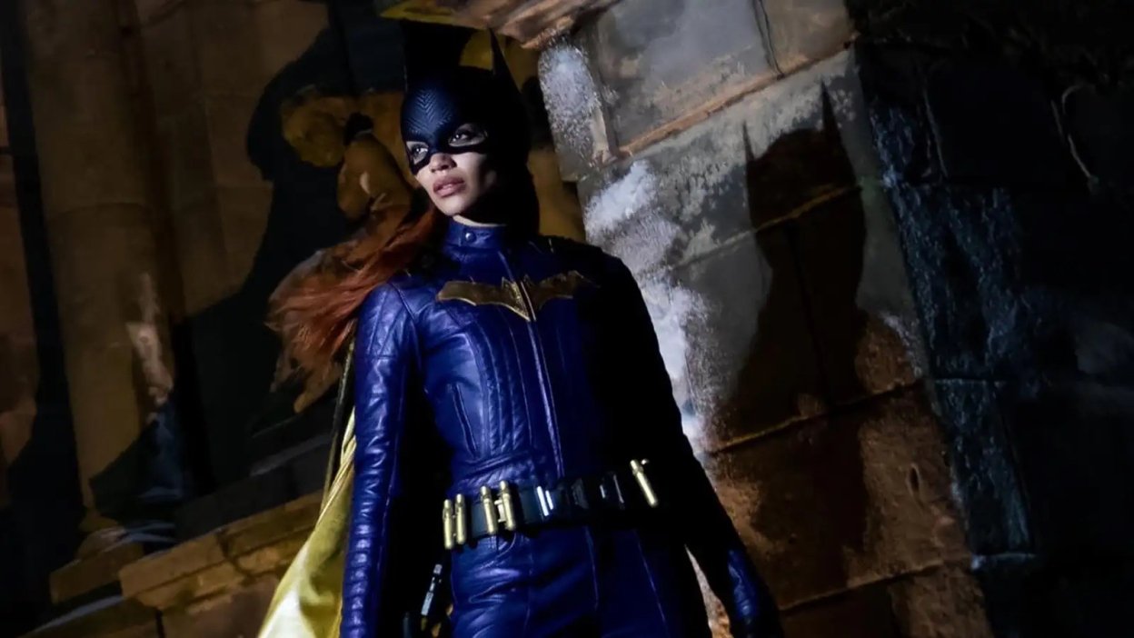 Batgirl in her superhero suit.