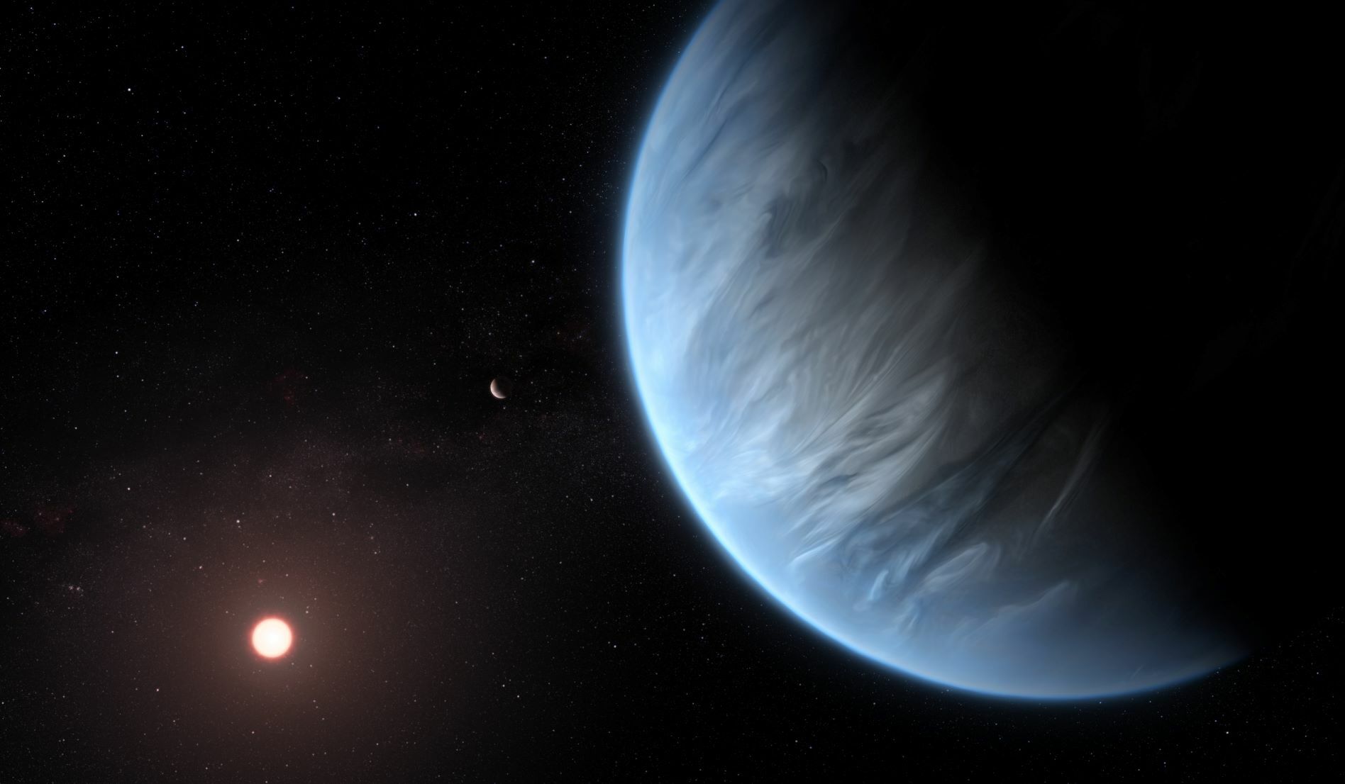an Earth-like exoplanet in space