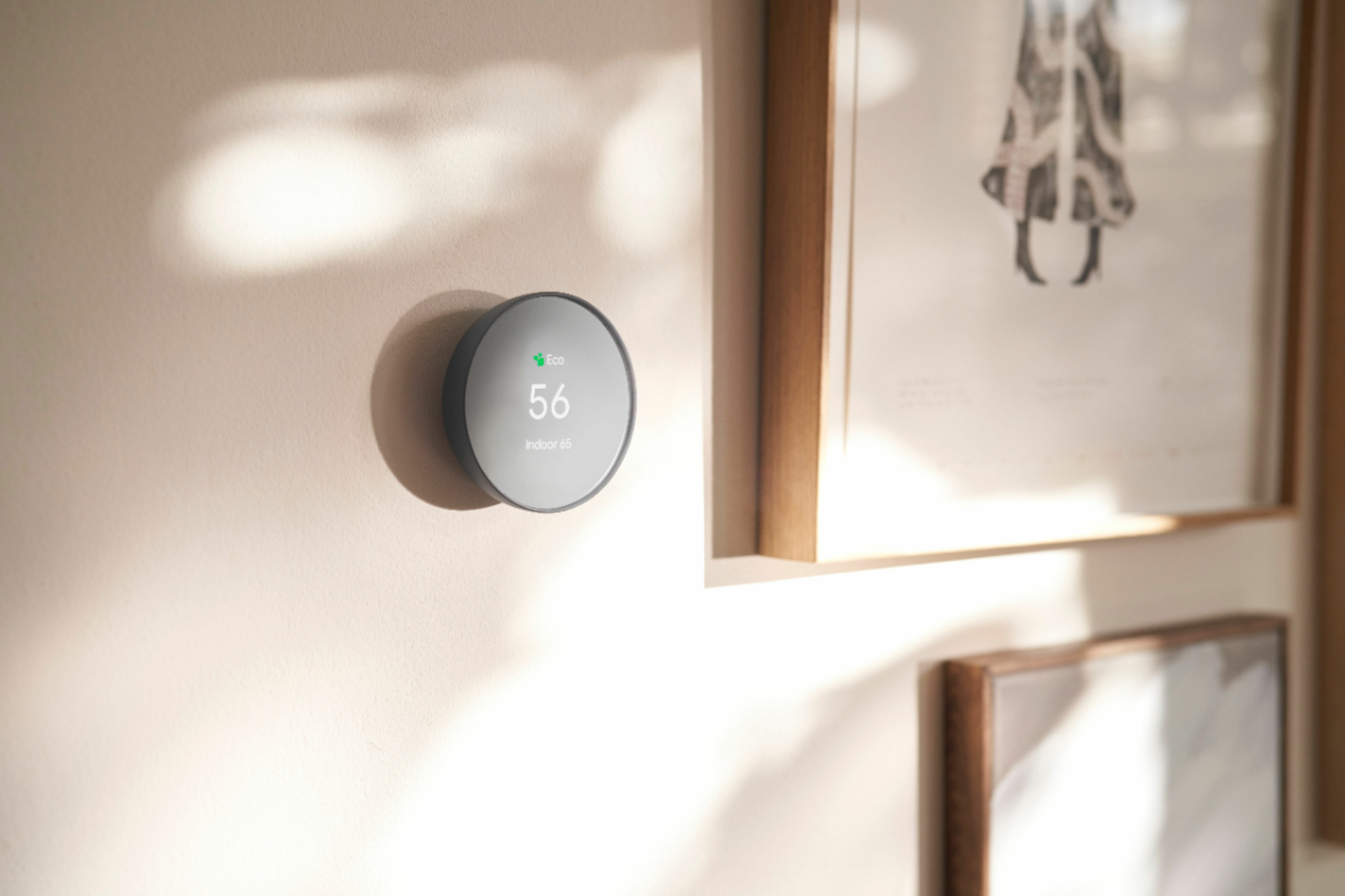 the google nest on the wall of a home