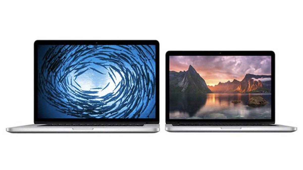 Refurbished Apple MacBook Pros on a white background.