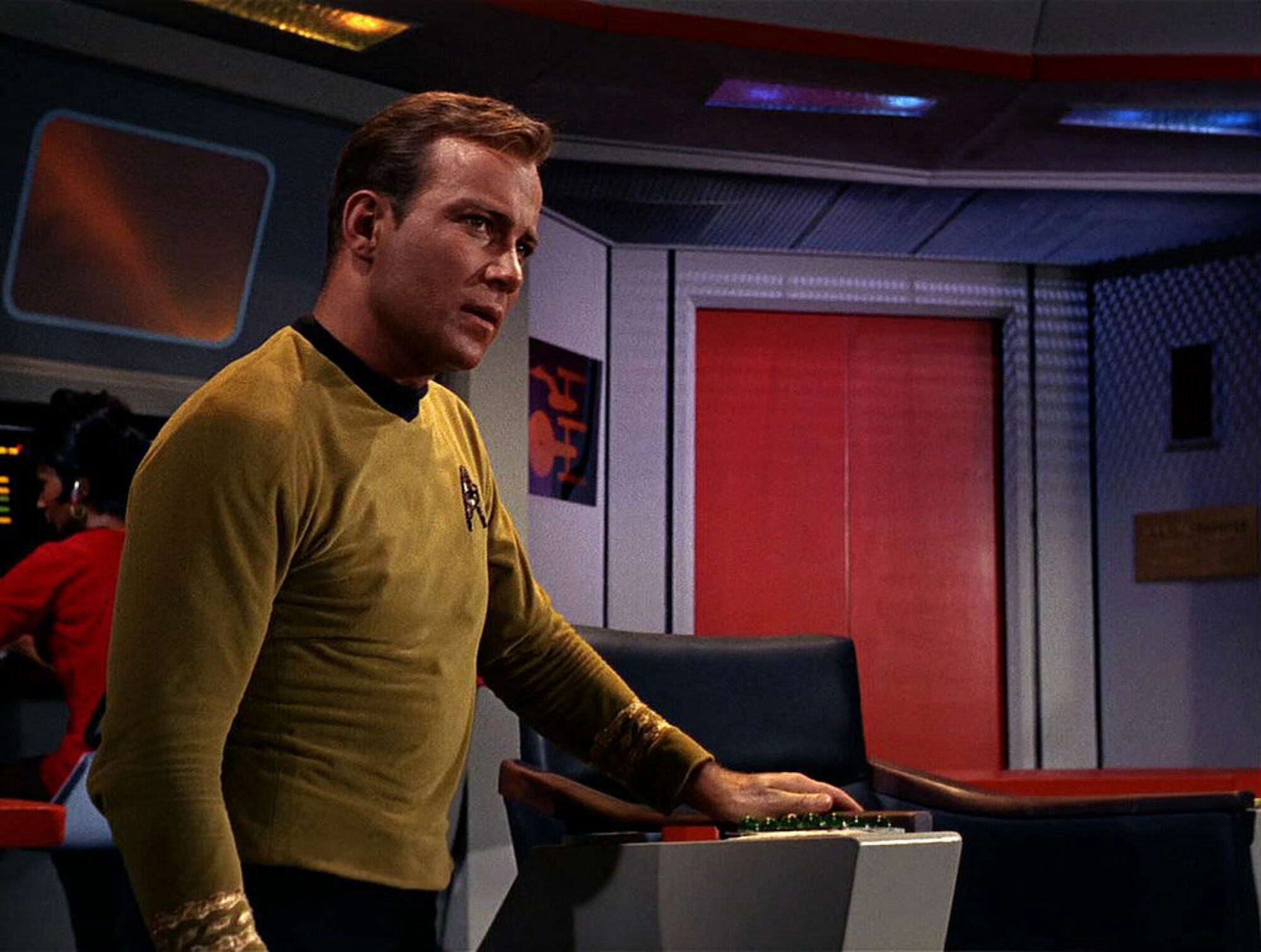 Capt. Kirk talking to Enterprise computer
