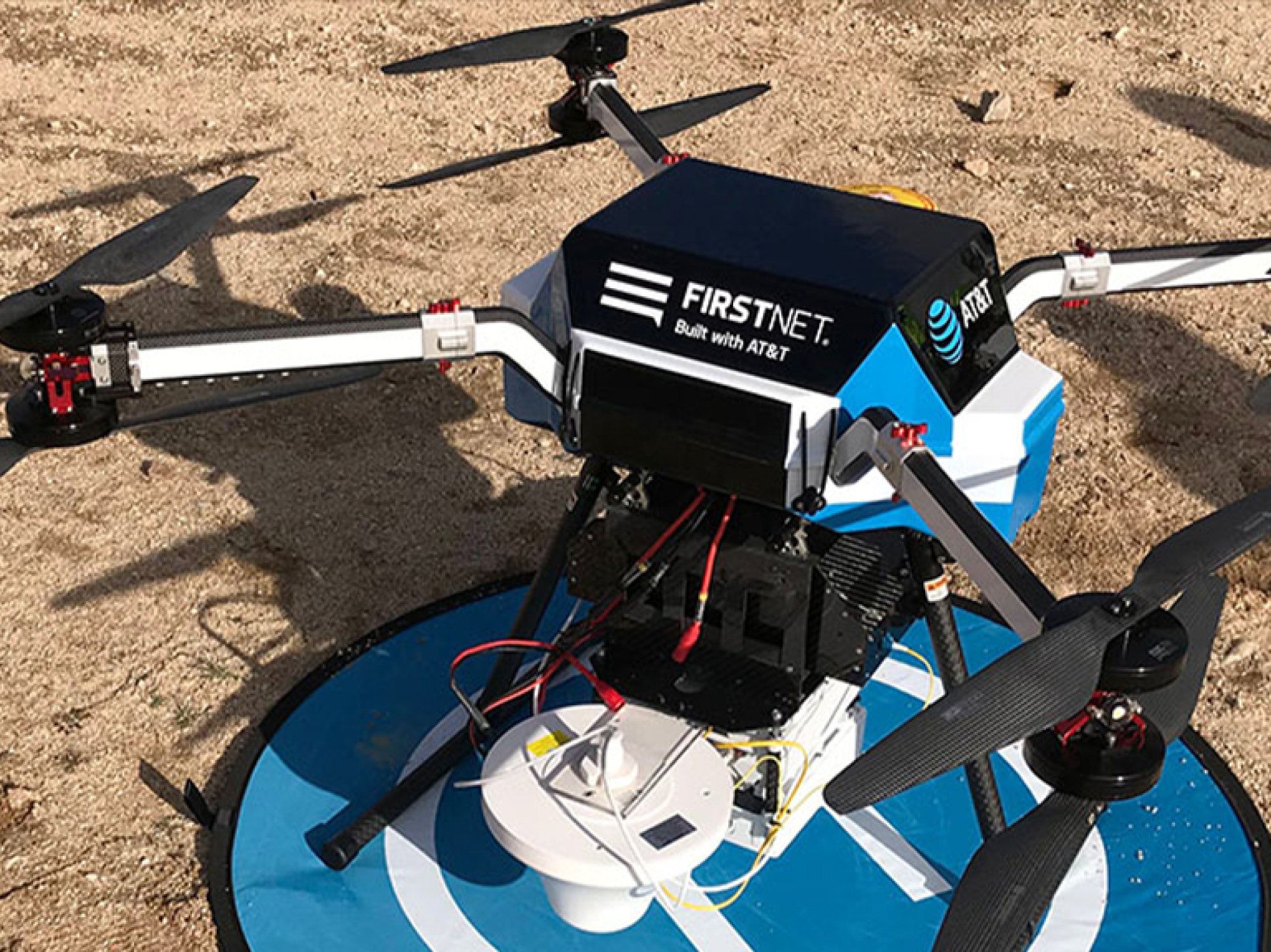 Image of FirstNet drone on the ground