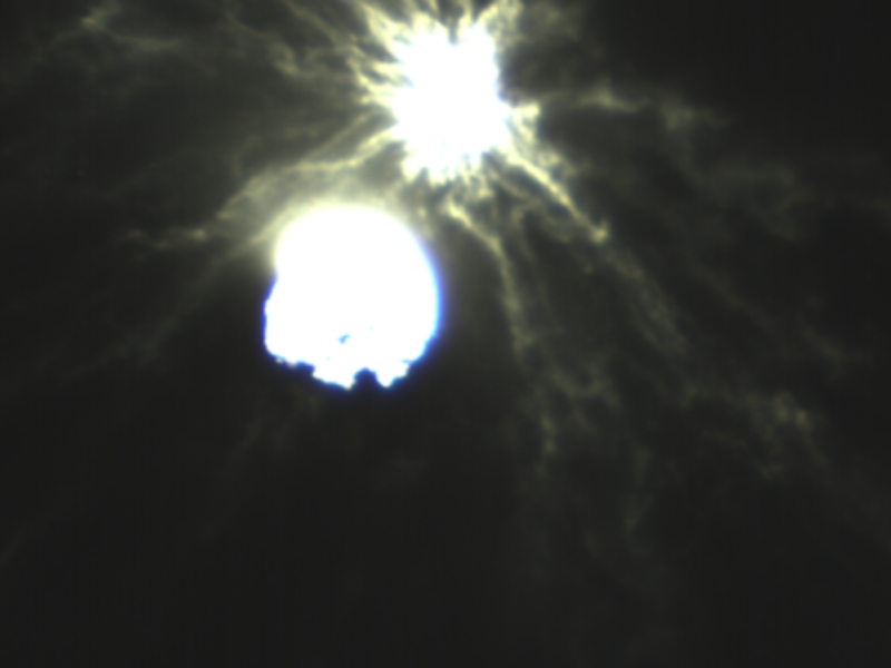 DART spacecraft colliding with the asteroid Dimorphos