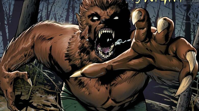 Comic panel of Werewolf by Night lunging at the reader