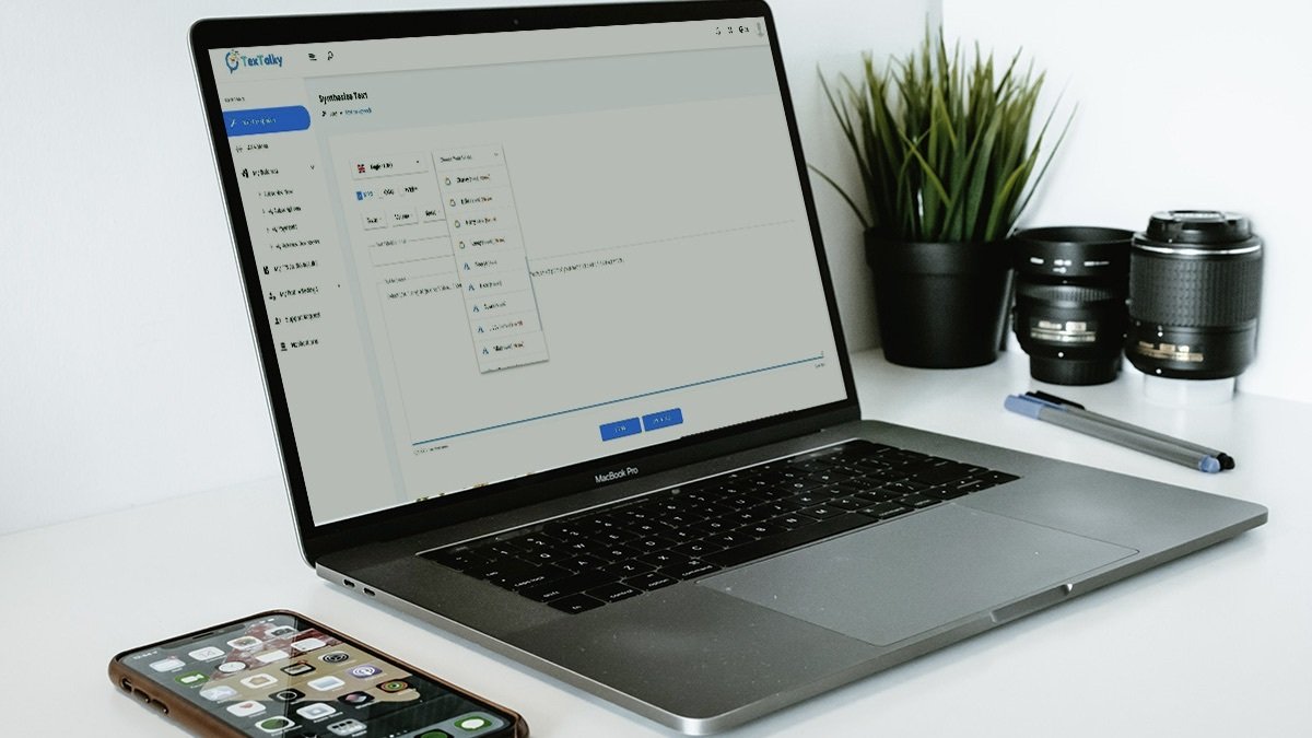 TexTalky AI Text-to-Speech: Lifetime Subscription on a laptop.