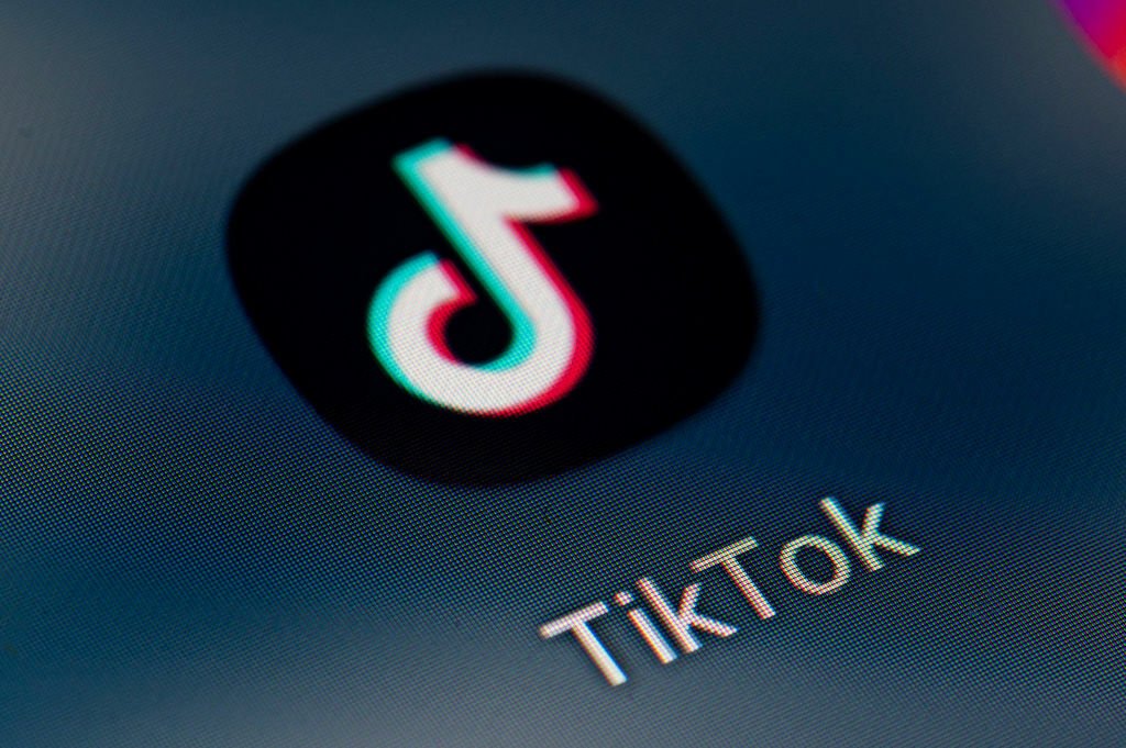 The TikTok app icon on a smartphone screen.
