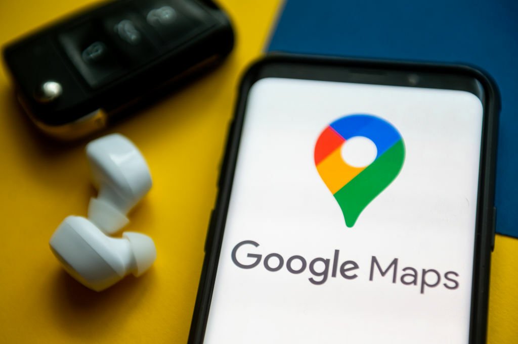 Google Maps on smartphone screen