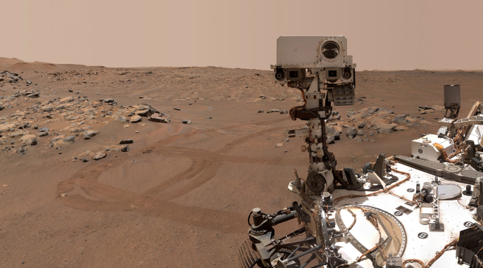 the Perseverance rover on Mars